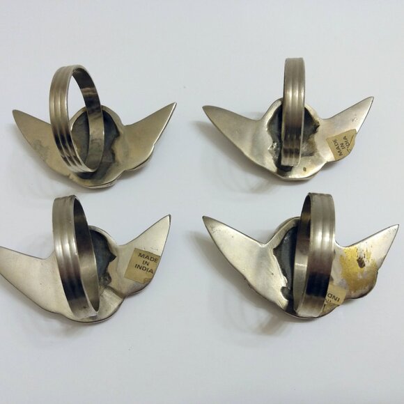 Angel Napkin Rings Set of 4 Cherubs Made in India Retro Vintage - Picture 8 of 10